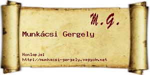 Munkácsi Gergely névjegykártya